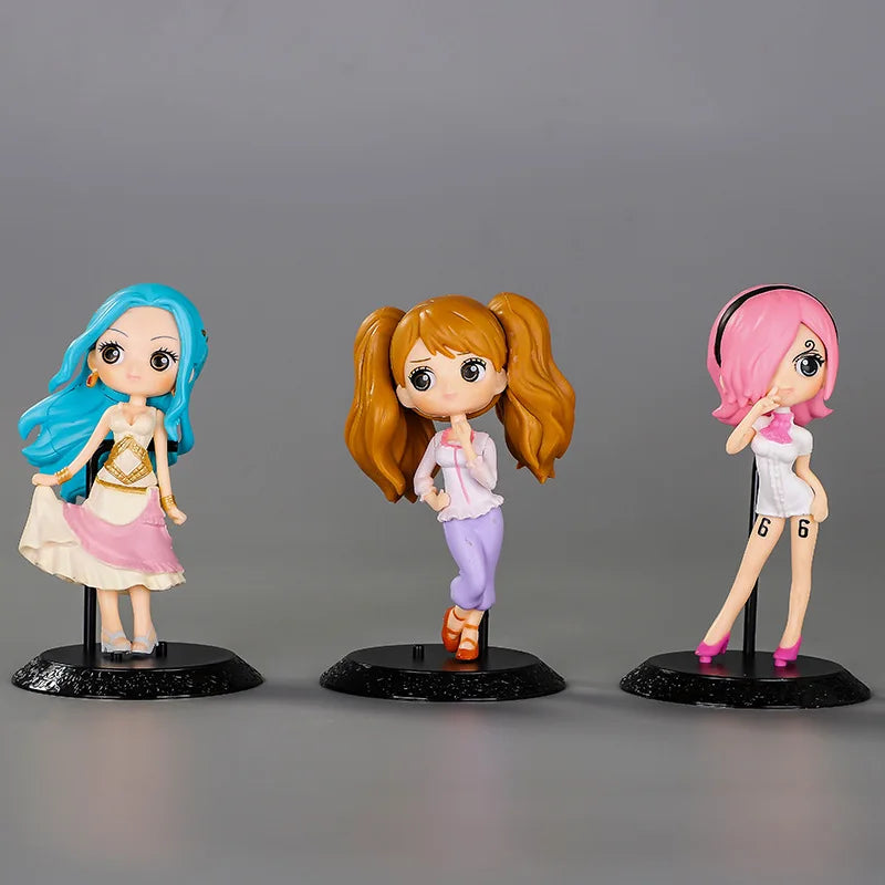 Kawaii Anime One Piece Charlotte Pudding Vinsmoke Reiju Nefeltari Vivi PVC Action Figure Collectible Model Kids Toys Doll Gifts Kawaii Anime One Piece Charlotte Pudding Vinsmoke Reiju Nefeltari Vivi PVC Action Figure Collectible Model Kids Toys Doll Gifts